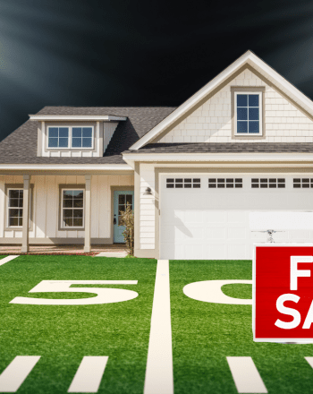 house for sale on a football field
